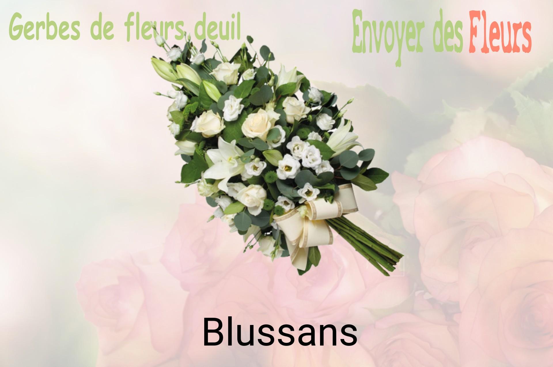 Gerbe de fleurs de deuil livrée à Blussans
